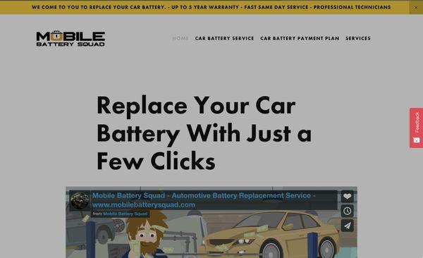 A website designed for the Mobile Battery Squad