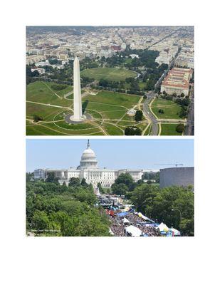 The Washington Monument and the US Capitol