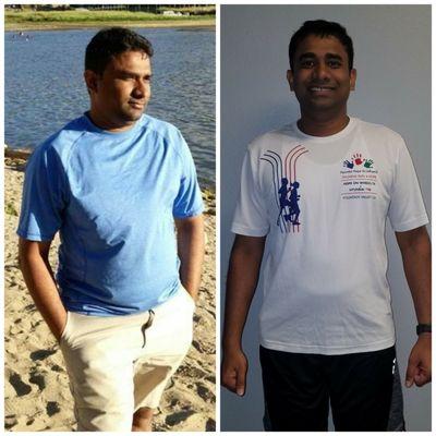 Neeraj has lost 20 pounds, 10 inches off waist and 5% body fat!