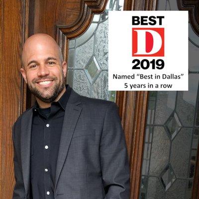 Named a Best Dentist in Dallas 5 years in a row!