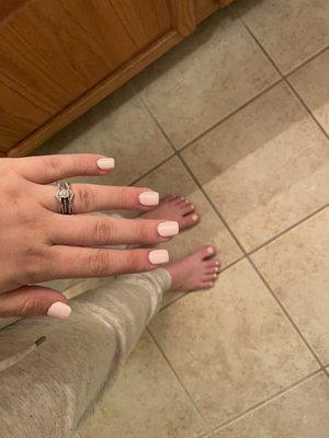 Gel full set & pedicure