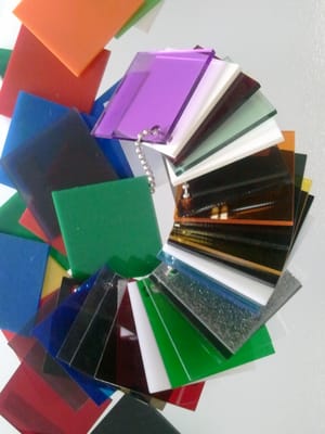 Variety of colored acrylic sheets