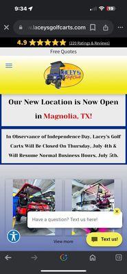 New location in Magnolia. 7.1.24