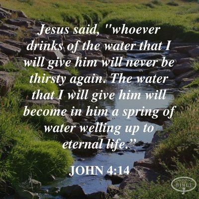 God's promises symbolized with water