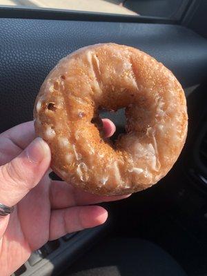 Glazed blueberry donut