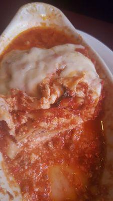 Hearty thick tasty lasagna