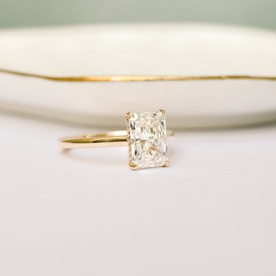 Radiant Cathedral Engagement Ring