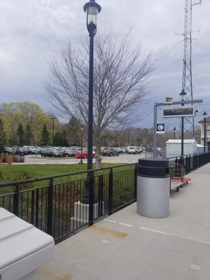 Parking lot seen from trackside