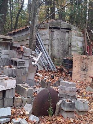 Junk by the walking trail