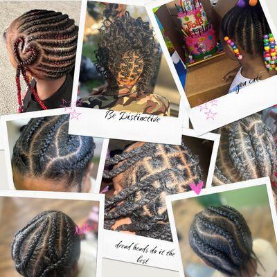 Kids braids men braids and retwist