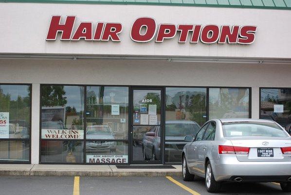 The Hair Options storefront.