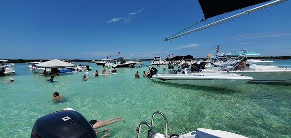 Enjoying at the Sandbar.