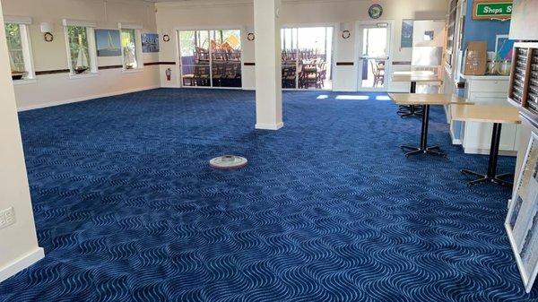 Completed commercial carpet cleaning