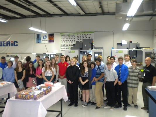 East Lake High School students visit for Mfg day.