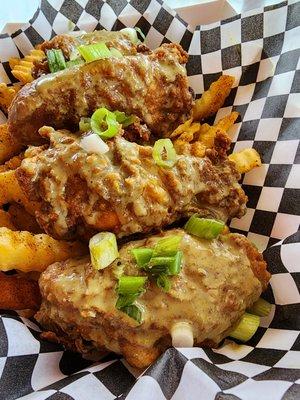 Caribbean Curry Wings and Fries