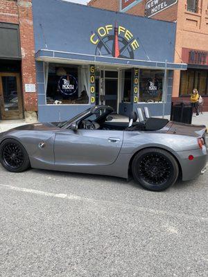 BMW Z4. And killer coffee!