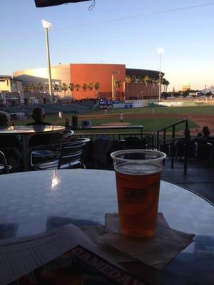 An ice cold Victoria draft at the game.