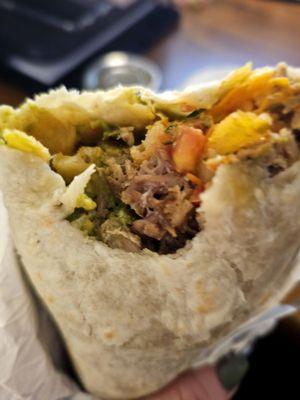 Cali carnitas burrito