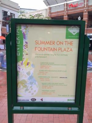 Summer activities at Fountain Plaza