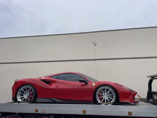 Transporting Beautiful Ferrari