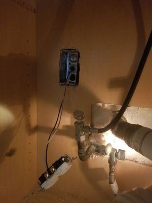 Ran new outlet for disposal