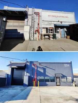 Commercial bldg - before and after.