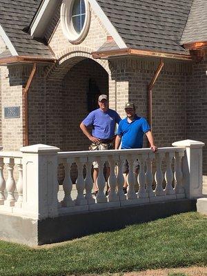 Jarrod Lesley, foreman (L); Brock Hall, owner (R)