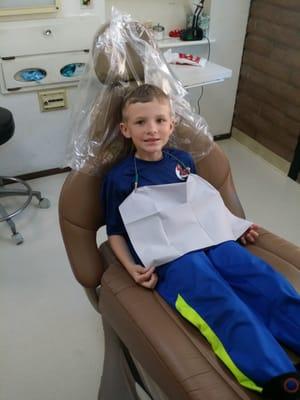 Kevin excited to get his teeth cleaning, and check up.