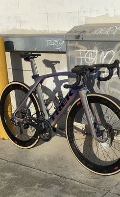 A Project One Madone prismatic pearl.