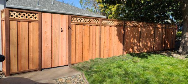 New fence and gate installation.