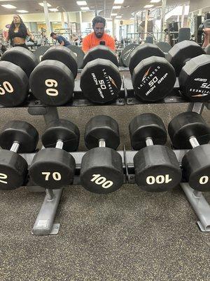 No one to re rack and organize weights at end of day prior to next.