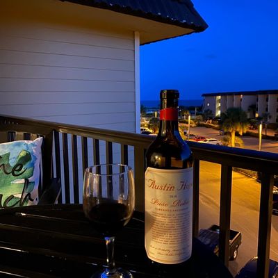 Nice wine on a beautiful night on Hilton Head.