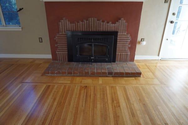 Old Oak Strip Floor With Parquet Border