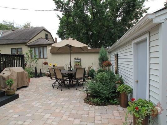 A paver patio seating area that provides enough space for entertaining all your friends.