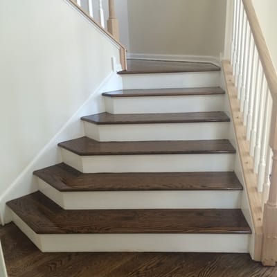 Newly refinished set of stair treads!