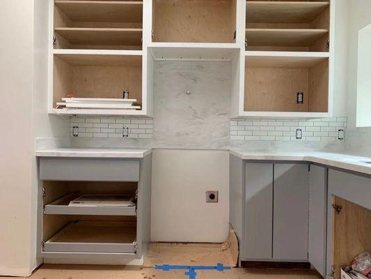 Install or customize cabinets