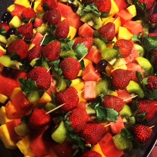 Fresh fruit skewers