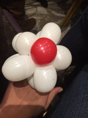 Balloon corsage or engagement ring  given at event