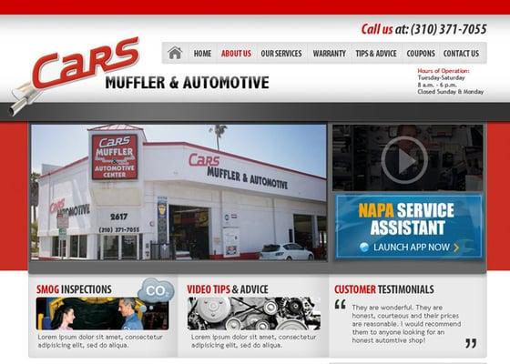 One of our custom websites in California.