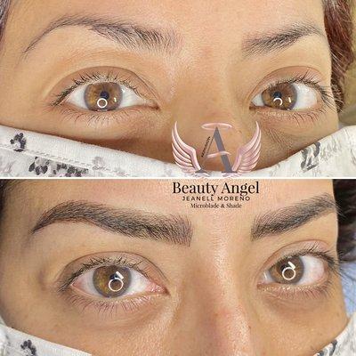 Amazing results with Microblading and a hint of shading!