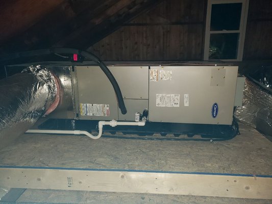 New attic heat pump system