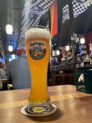 The Ayinger brau weisse, my favorite!