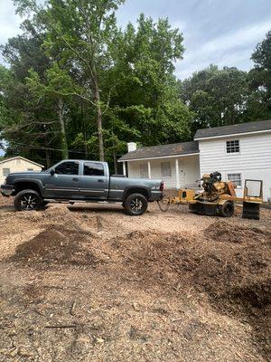 Stump grinding available