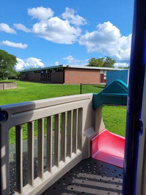 View of school from playscape