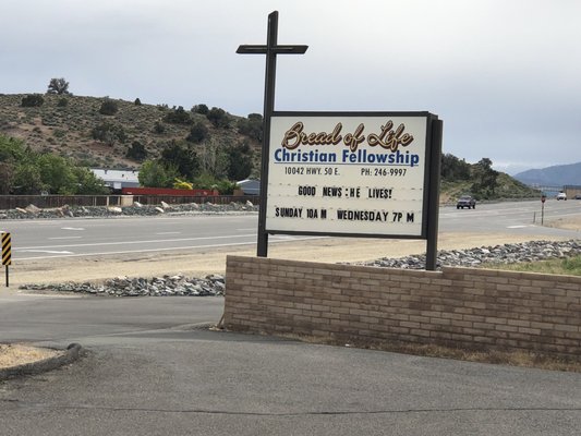 Thursday, May 30, 2019: sign on US Highway 50.