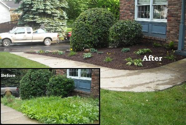 Before and after of a job in Lower Burrell