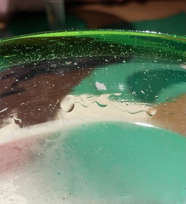 What is this white chunk on the inside of my glass?