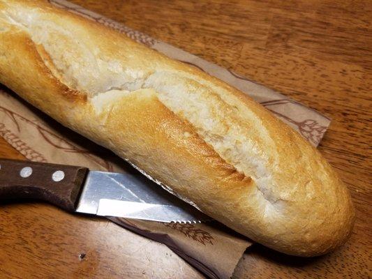 Fresh Baked French Batard. Slather some butter as needed!