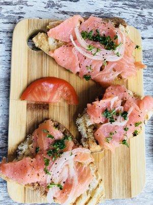 Salmon Bruschetta