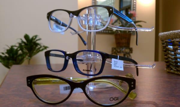 Great selection of "Geek Chic" frames in several colors and shapes to fit your unique style!